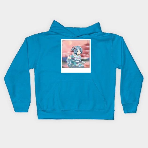 Sayaka Miki - Summer Festiva 2021 Kids Hoodie by YueGraphicDesign